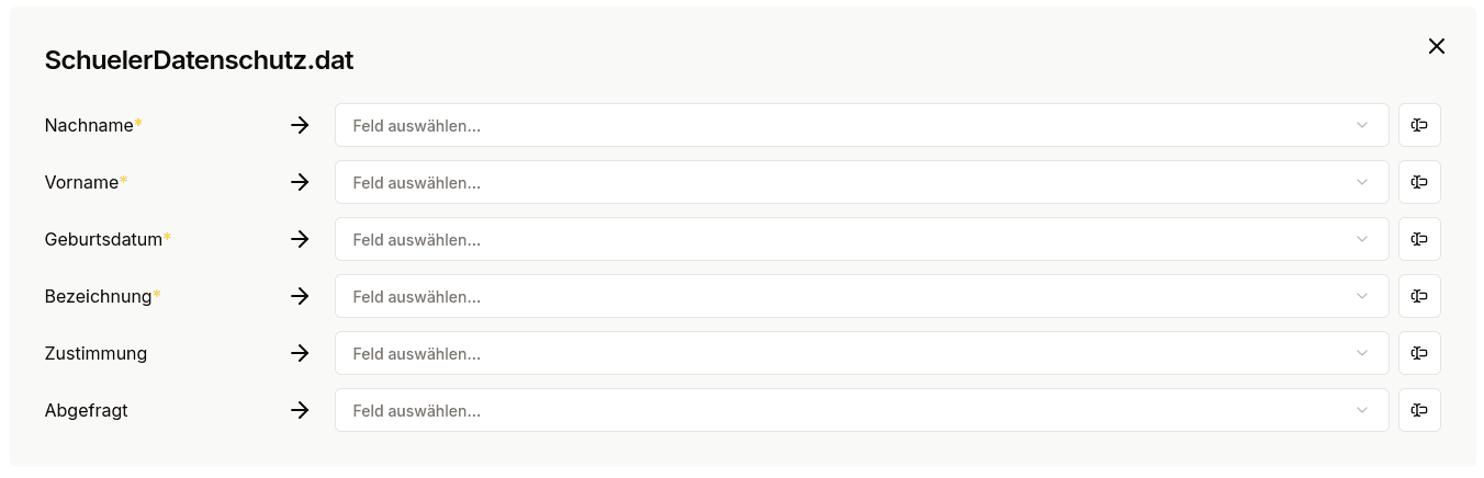 SchILD Export Schema Tabelle